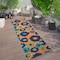 World Rug Gallery Almeria Modern Floral Flowers Indoor/Outdoor Runner Rug 2' x 7' Multi 8016MULTI2X7 - alternate 5